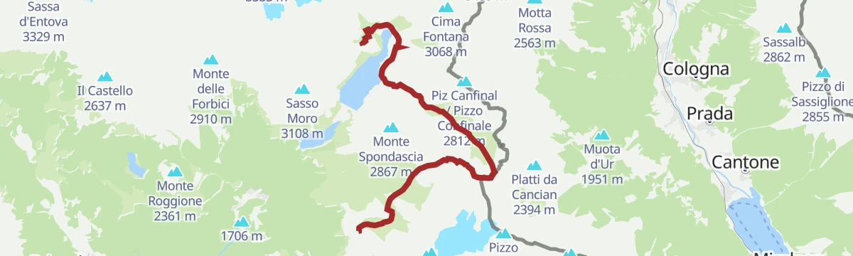 Route map: Alta Via della Valmalenco stage 7